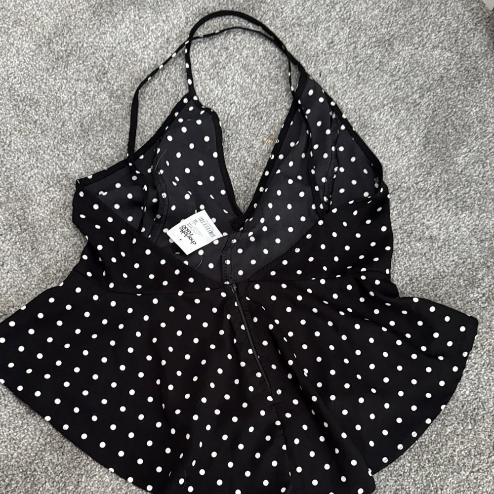 Charlotte Russe Black and White Polka Dot Top